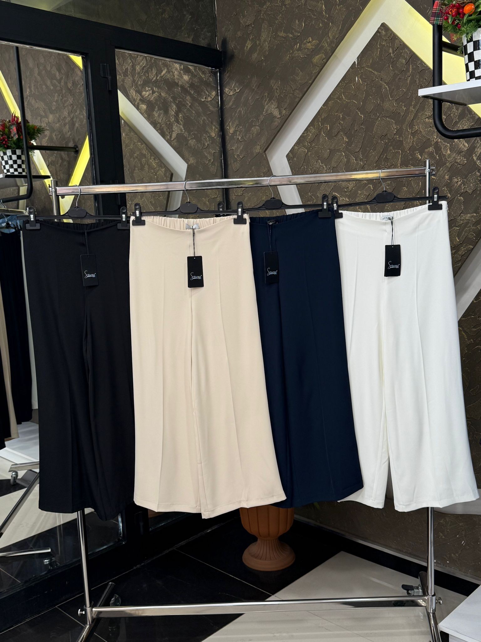 SENTEZ 5386 ARKASI LASTİKLİ BİLEK BOY PANTOLON