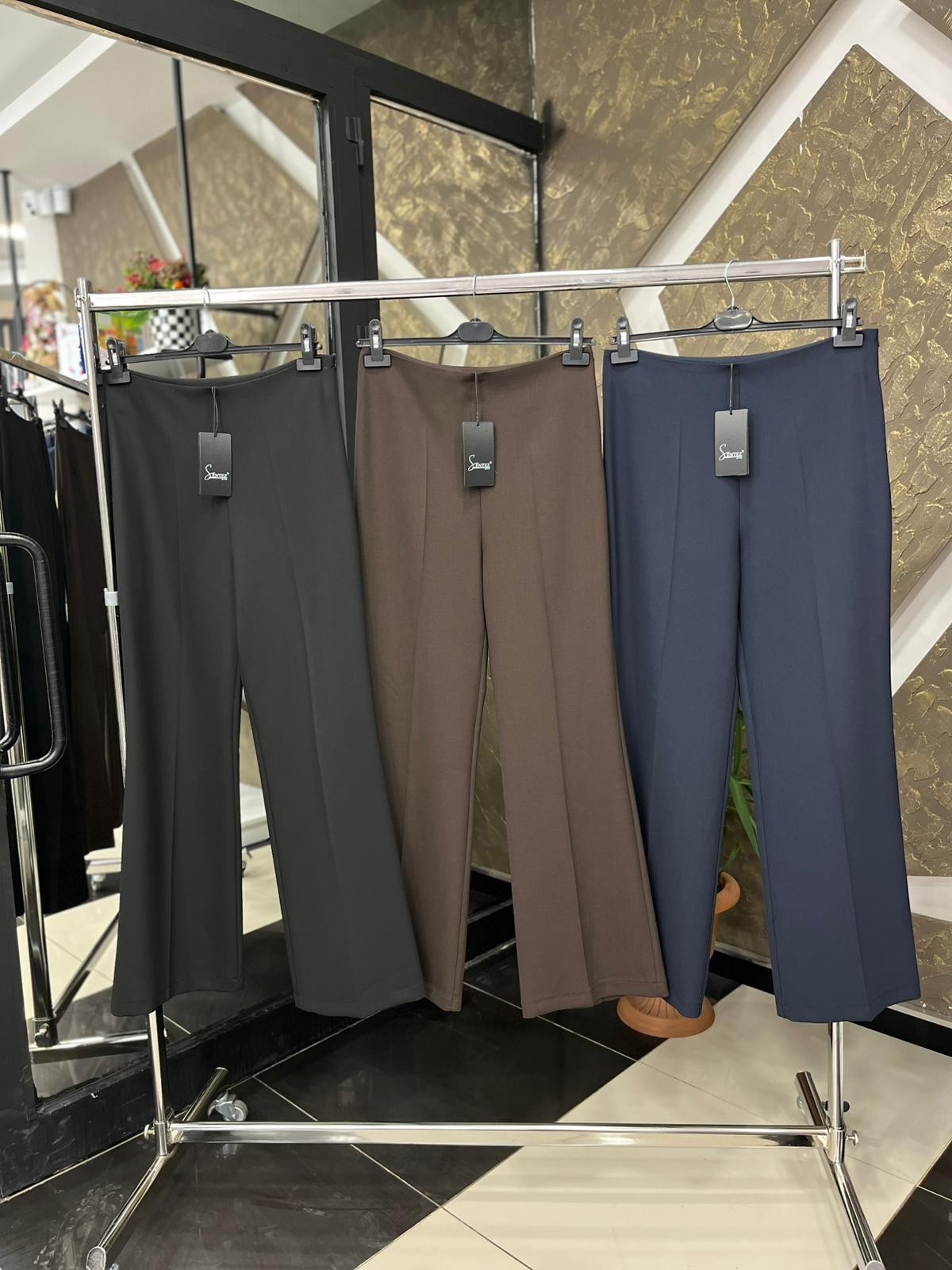 SENTEZ 5598 YÜKSEK BEL İSPANYOL PAÇA PANTOLON - SİYAH