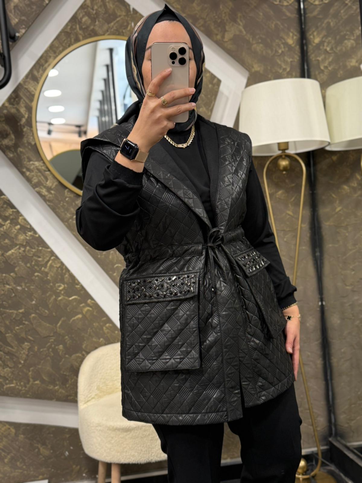 NUSS 6022 KAP YELEK - SİYAH