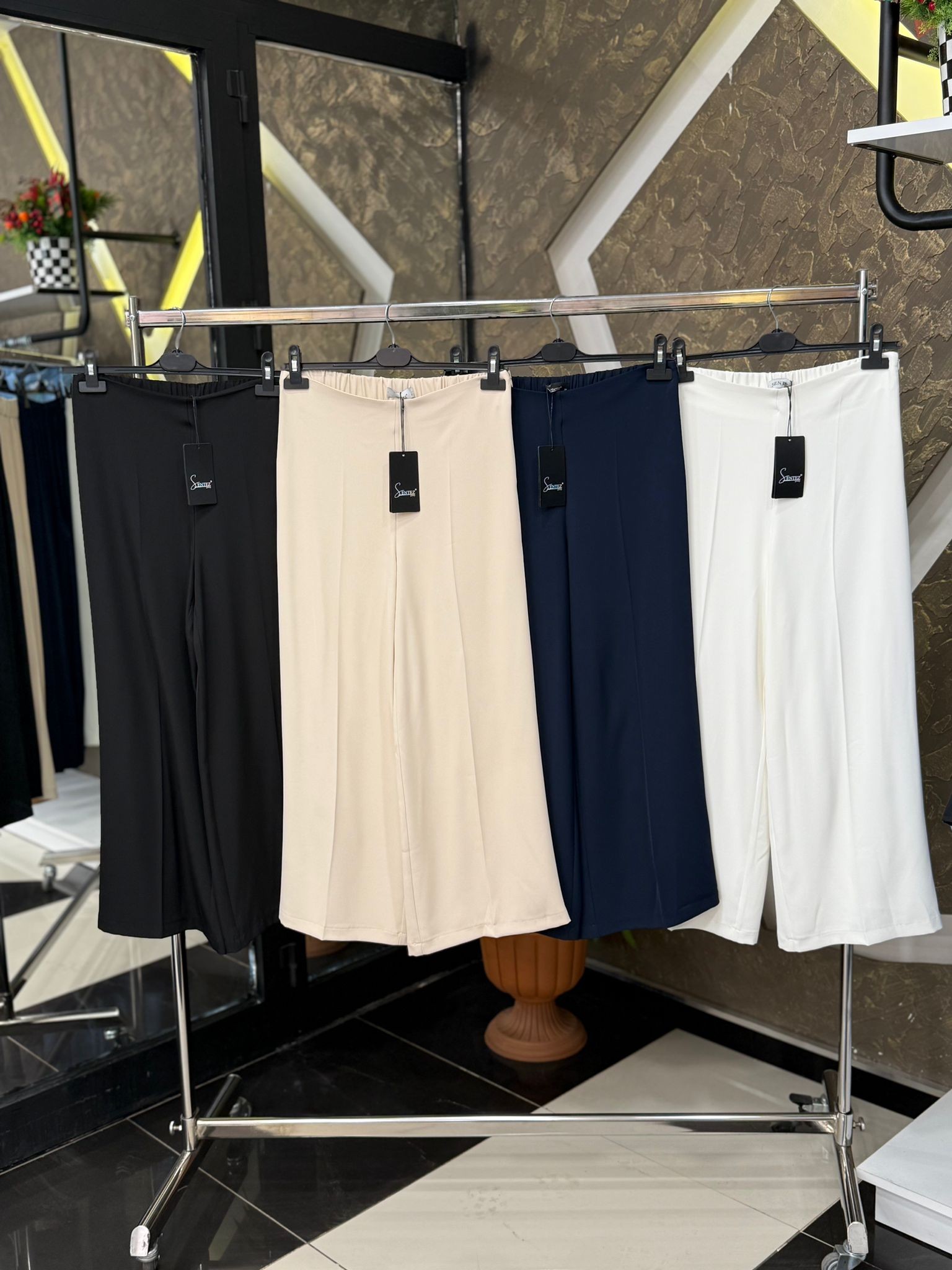SENTEZ 5386 ARKASI LASTİKLİ BİLEK BOY PANTOLON - 38
