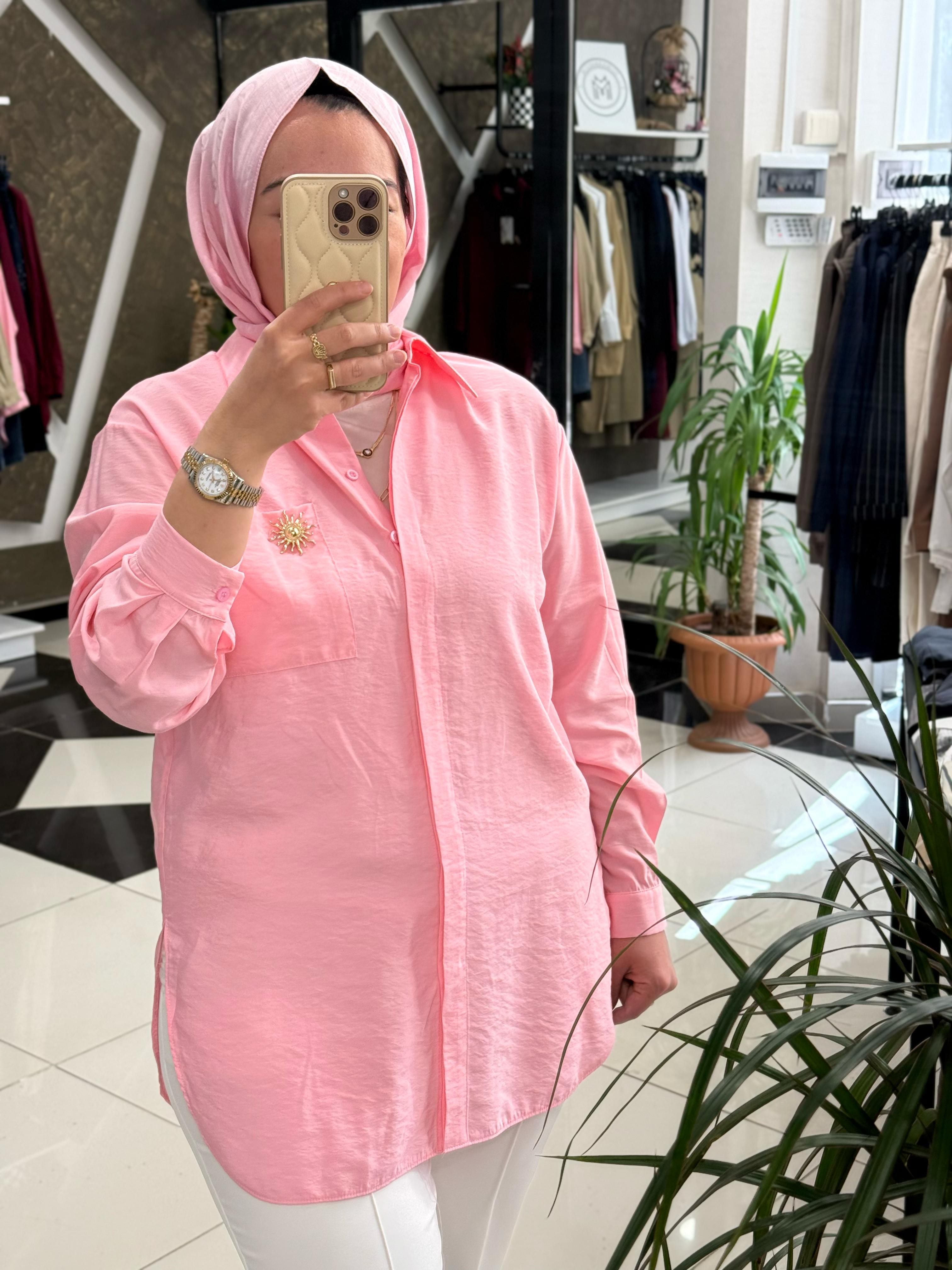 MİSSEMRAMİSS 4825 SUNSHINE GÖMLEK - PEMBE