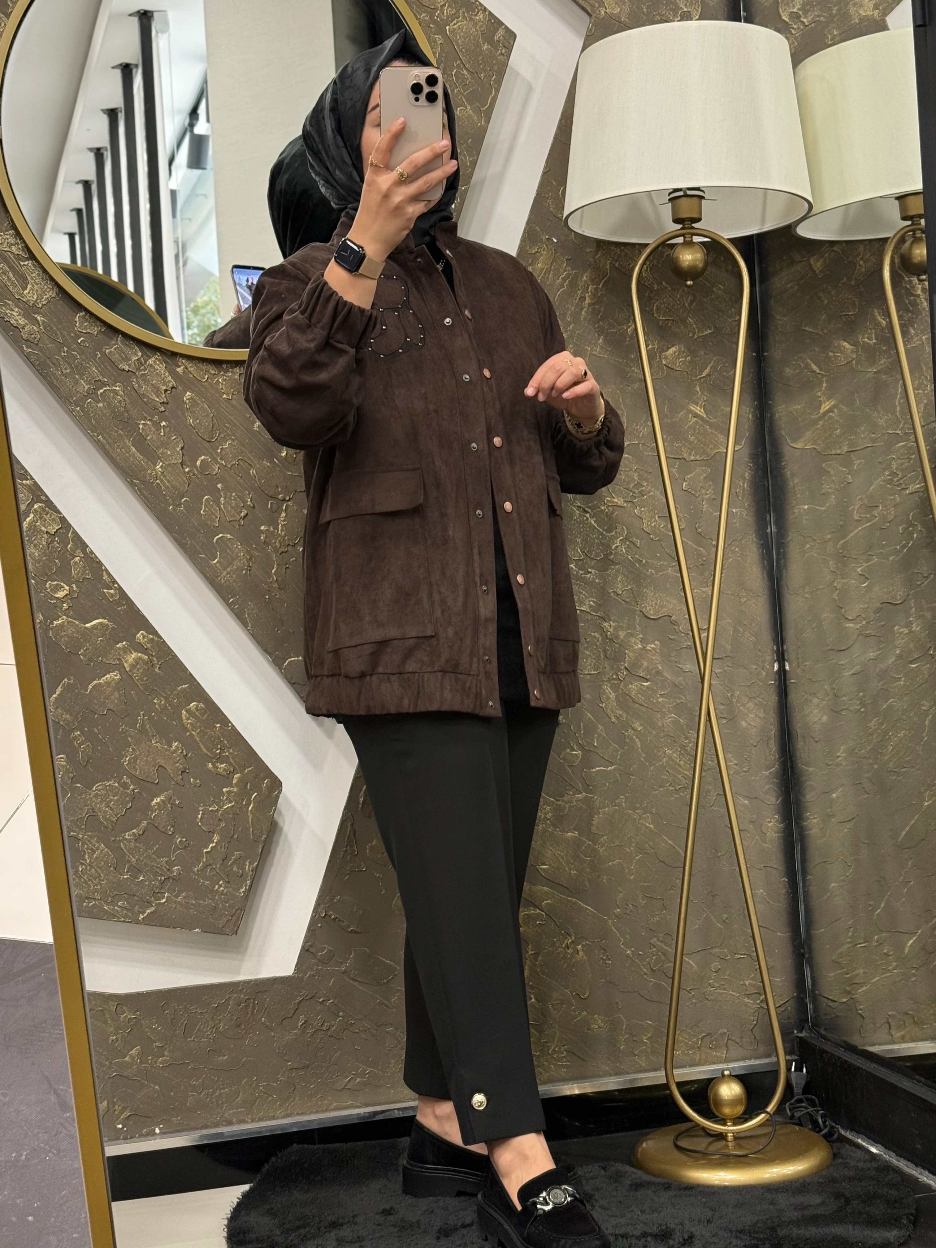 NUSS 6027 SÜET KAP - KAHVE