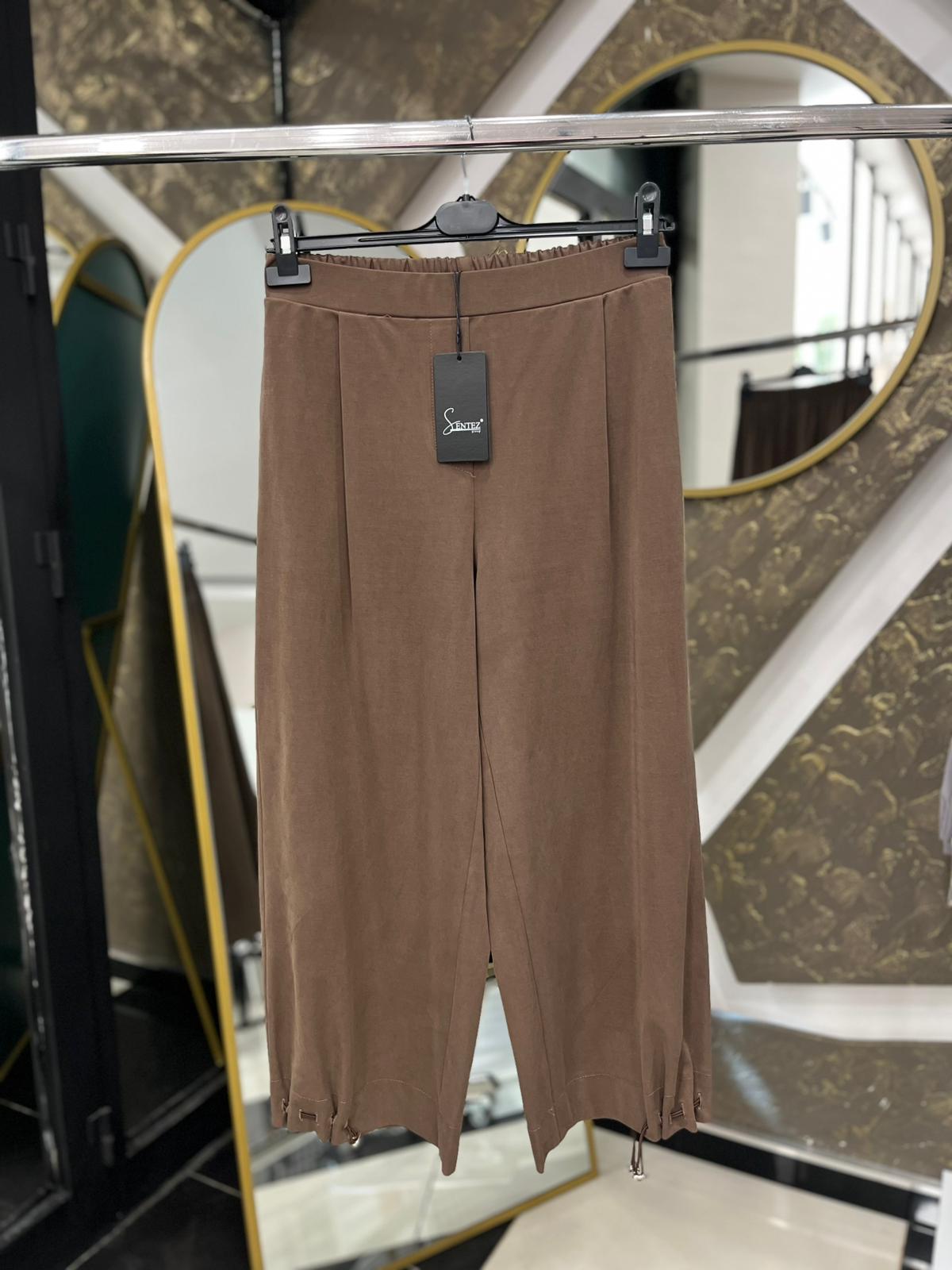 SENTEZ 5615 KAPSÜL PAÇA AURA ŞALVAR PANTOLON - KAHVE