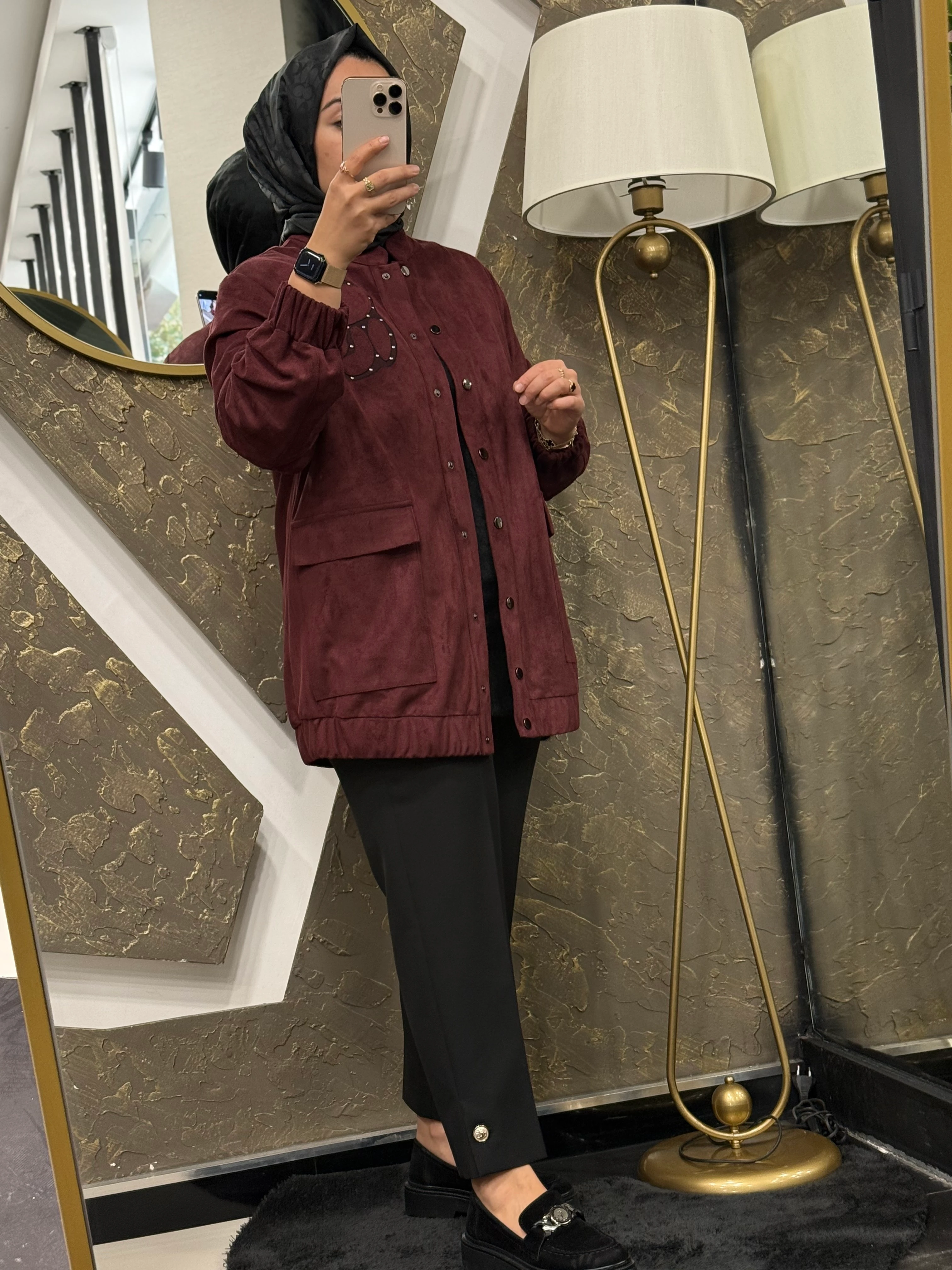 NUSS 6027 SÜET KAP - BORDO