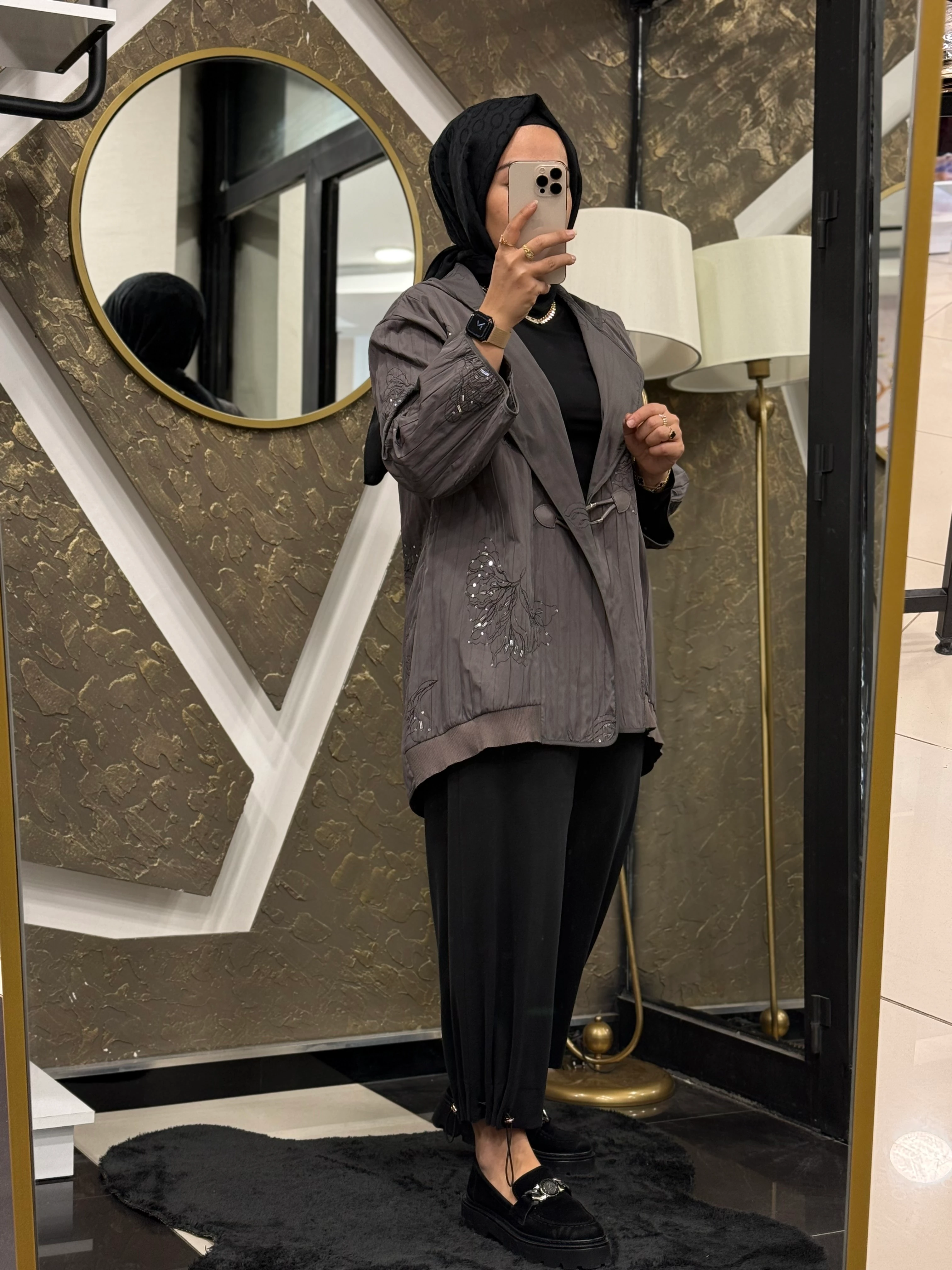 Ghisa Nakış Ve Payet İşlemeli Kapüşonlu Ceket 3197