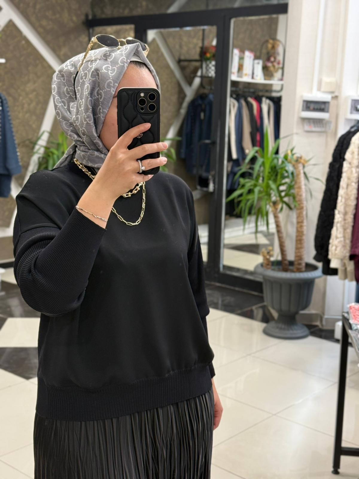GHİSA 4907 BLUZ  - SİYAH