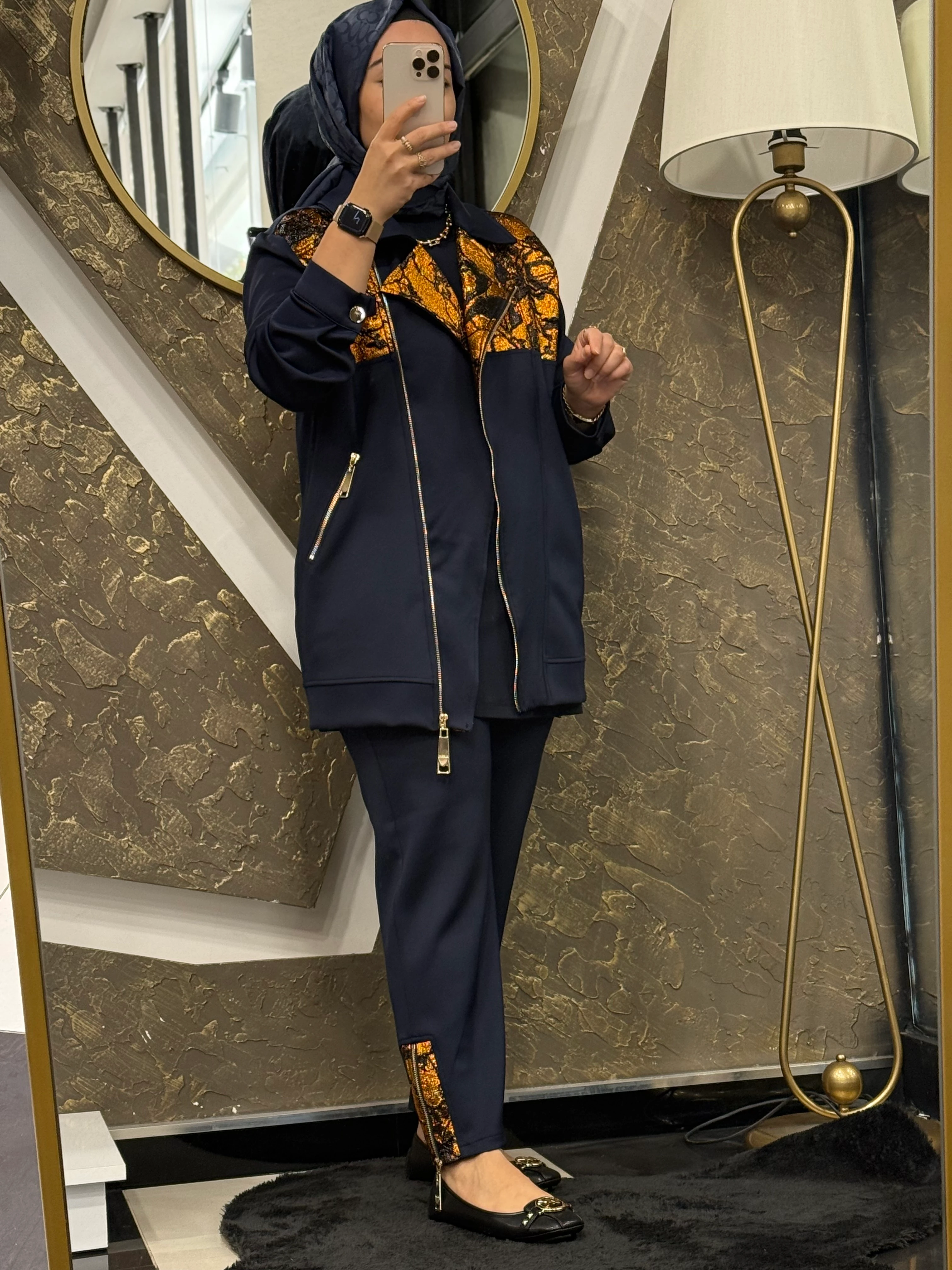 MİSSEMRAMİSS 5040 JAKAR GARNİ BIKER TAKIM - LARCİVERT