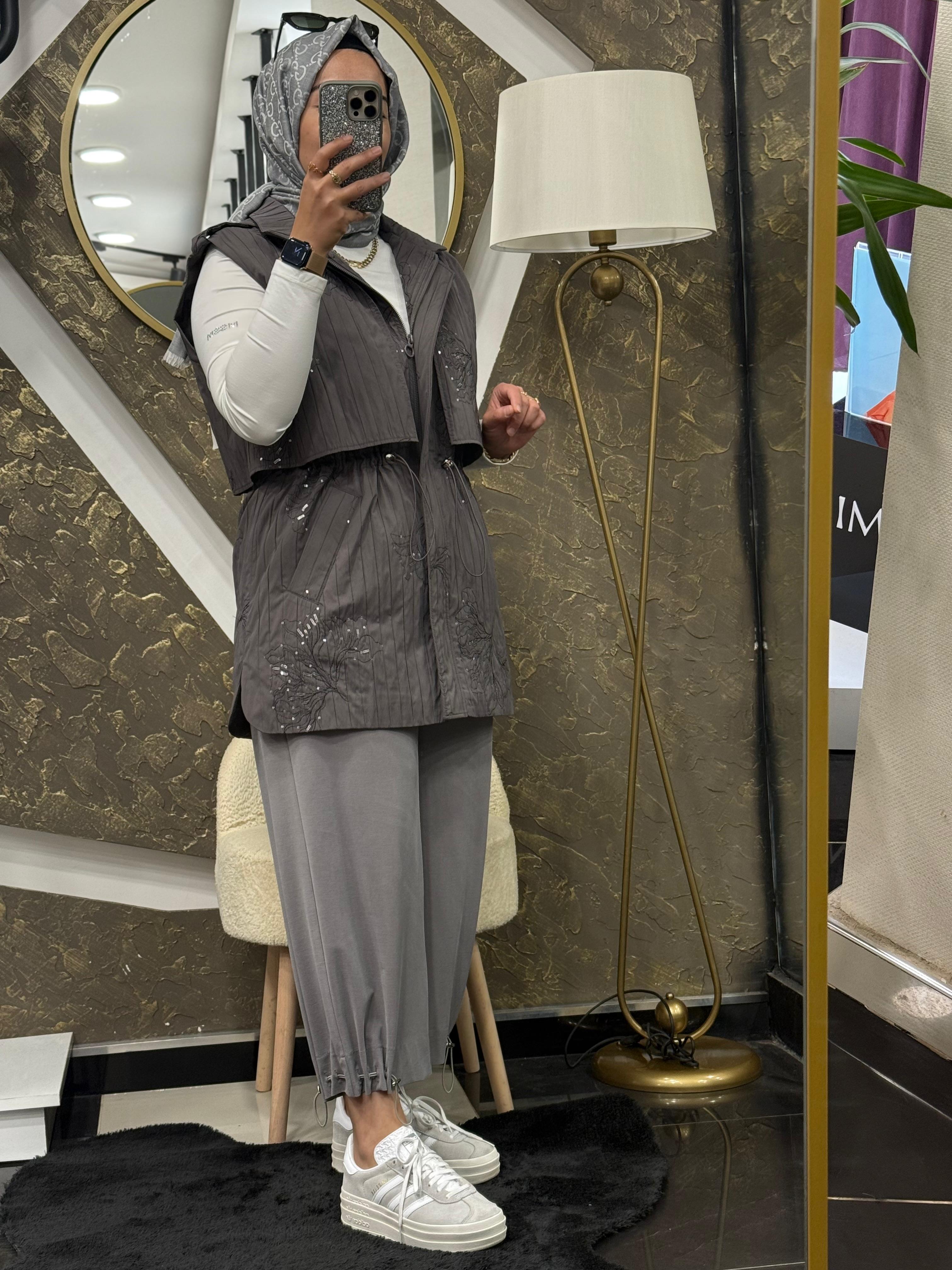 GHİSA 3236 YELEK - GRİ