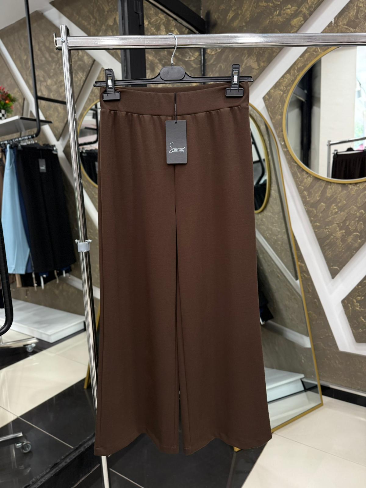 SENTEZ 5600 VENEDİK BELİ LASTİKLİ GENİŞ PAÇA PANTOLON - 3