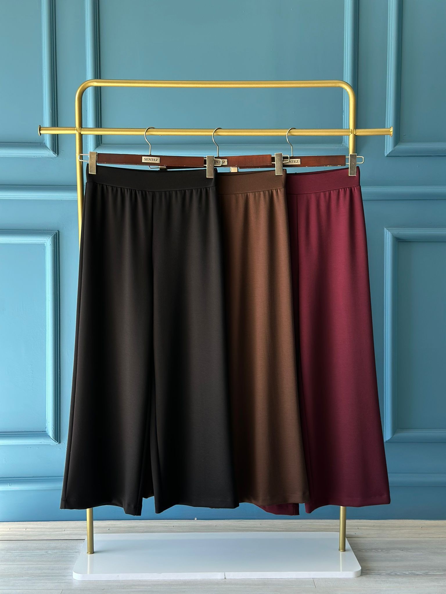 SENTEZ 5600 VENEDİK BELİ LASTİKLİ GENİŞ PAÇA PANTOLON - 2