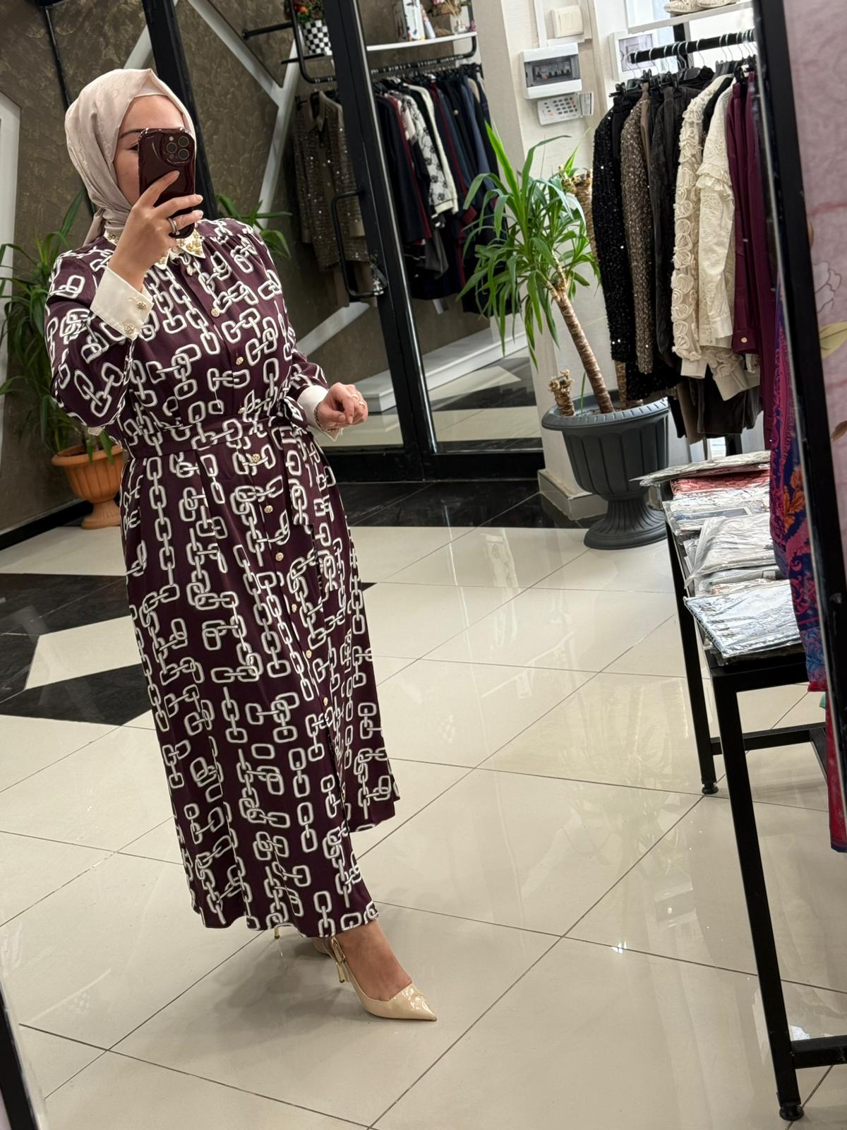 GHİSA 4925 ELBİSE - Mor