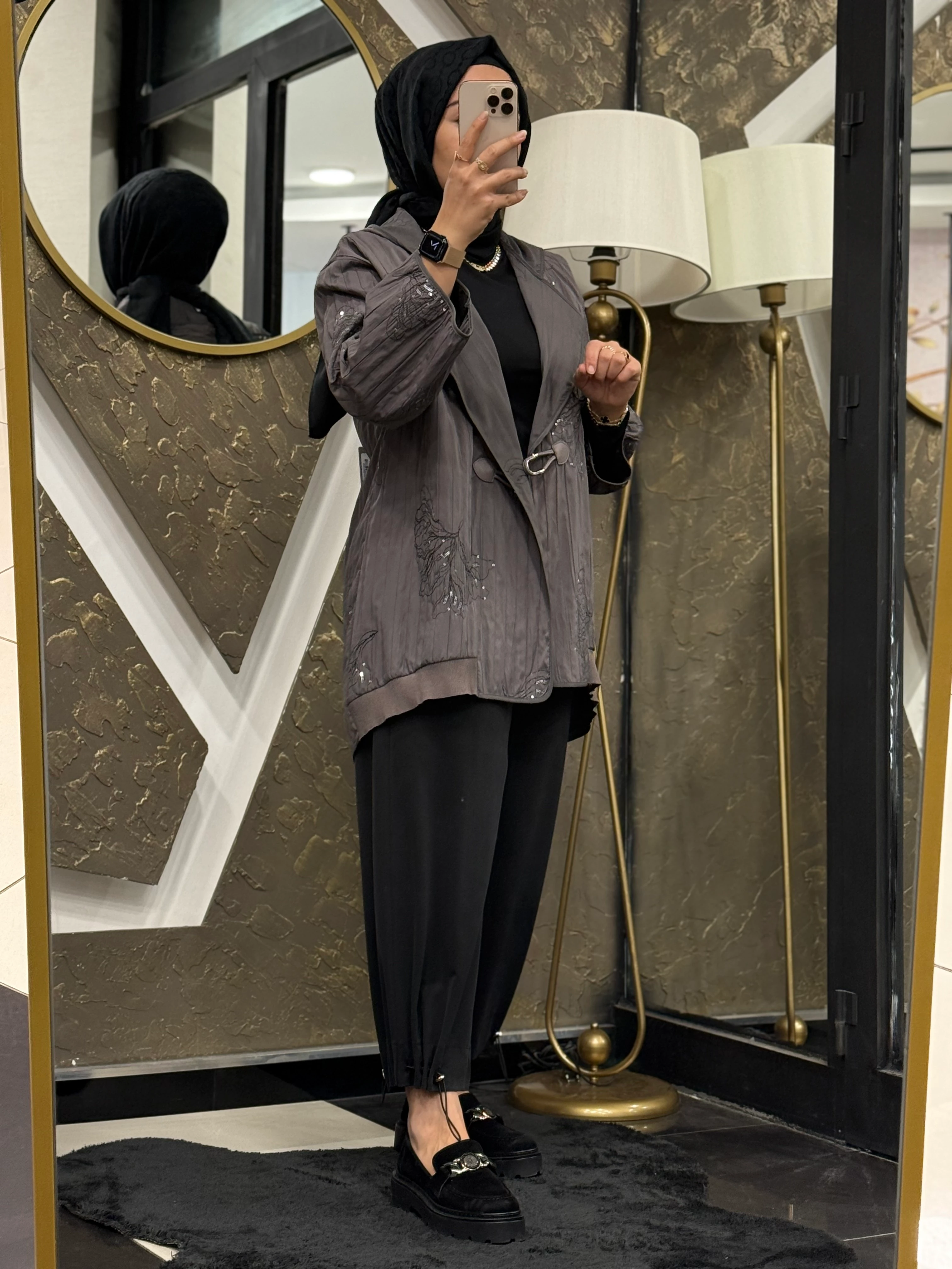 Ghisa Nakış Ve Payet İşlemeli Kapüşonlu Ceket 3197