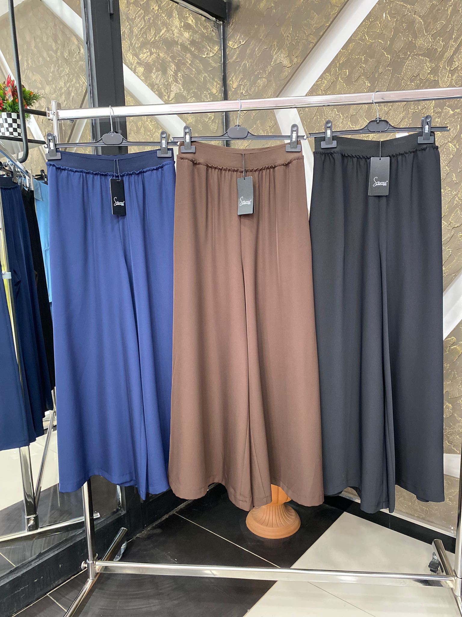 SENTEZ 5561 LOGOS GENİŞ PAÇA PANTOLON