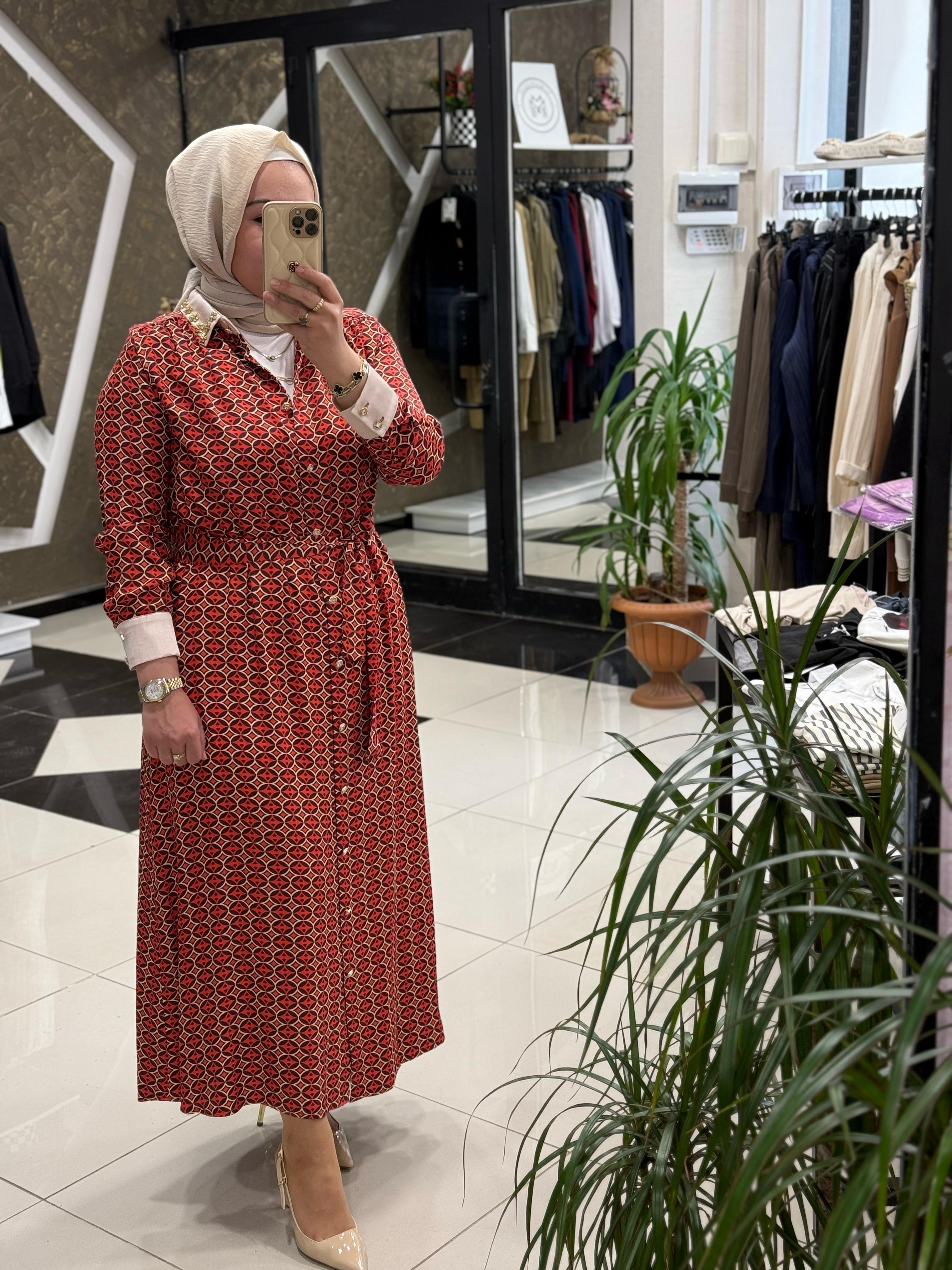 GHİSA 4925 ELBİSE  - KIRMIZI