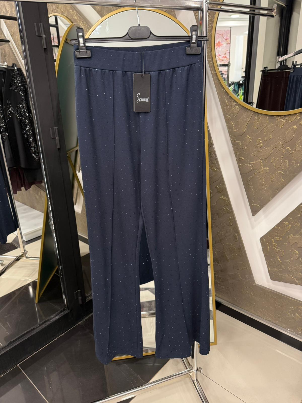 SENTEZ 5604 TAŞLI İSPANYOL PANTOLON - LARCİVERT