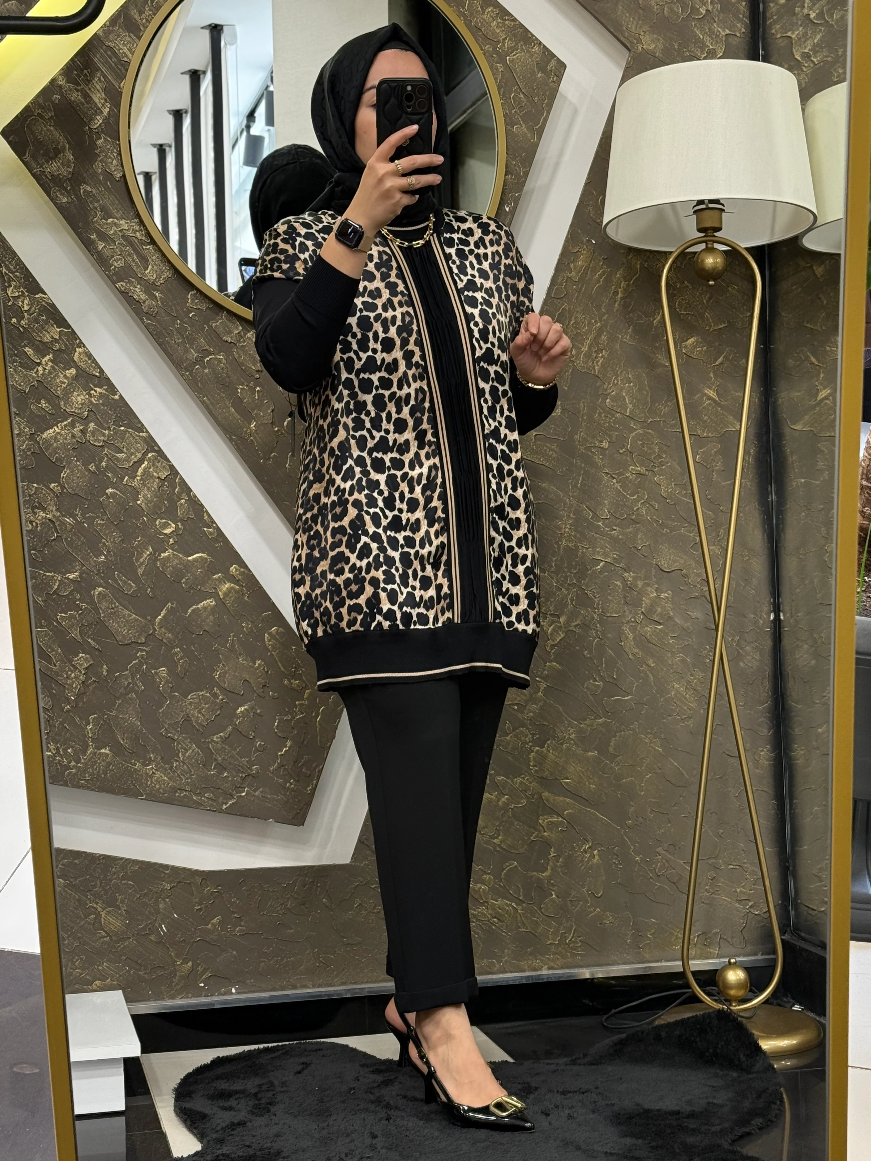 GHİSA 4148 TUNİK - LEOPAR DESENLİ