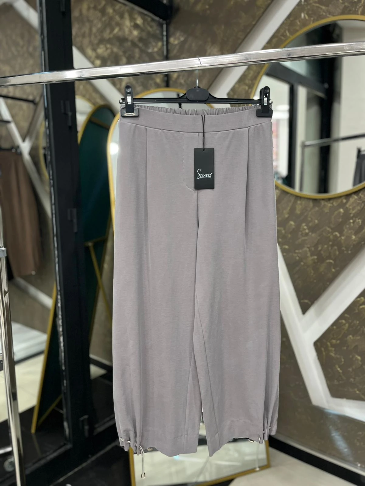 SENTEZ 5615 KAPSÜL PAÇA AURA ŞALVAR PANTOLON - GRİ