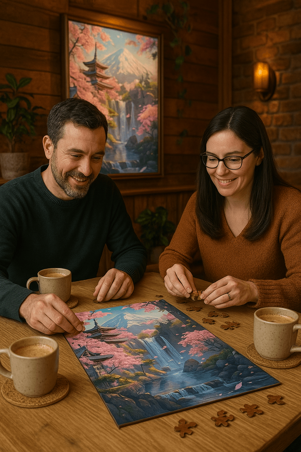 Sakura Düşleri  Zen Bahçesi - Yaklaşık 300 Parça - Ahşap Puzzle