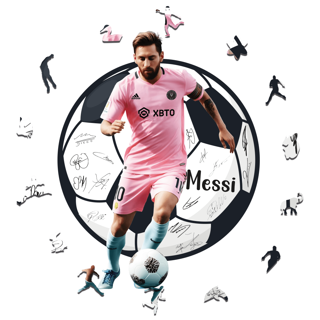 Messi - 300 Parça - Ahşap Puzzle