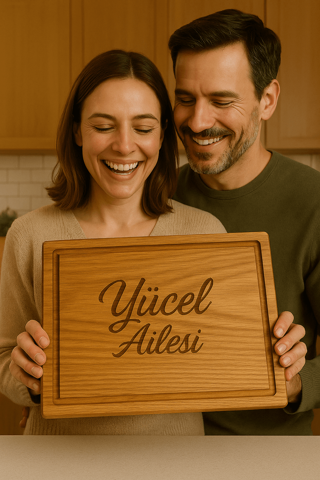 KİŞİSELLEŞTİRİLMİŞ AHŞAP KESME TAHTASI /KİŞİYE ÖZEL DOĞAL AHŞAP KESME TAHTASI