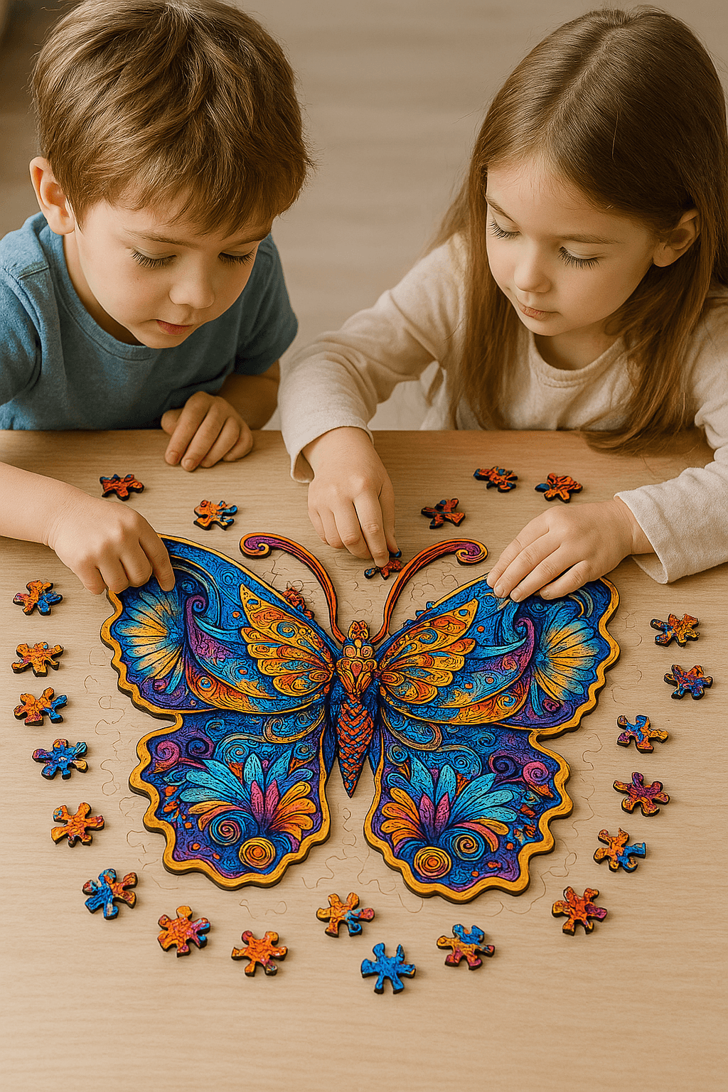 Galaksi Kelebeği - Yaklaşık 300 Parça - Ahşap Puzzle