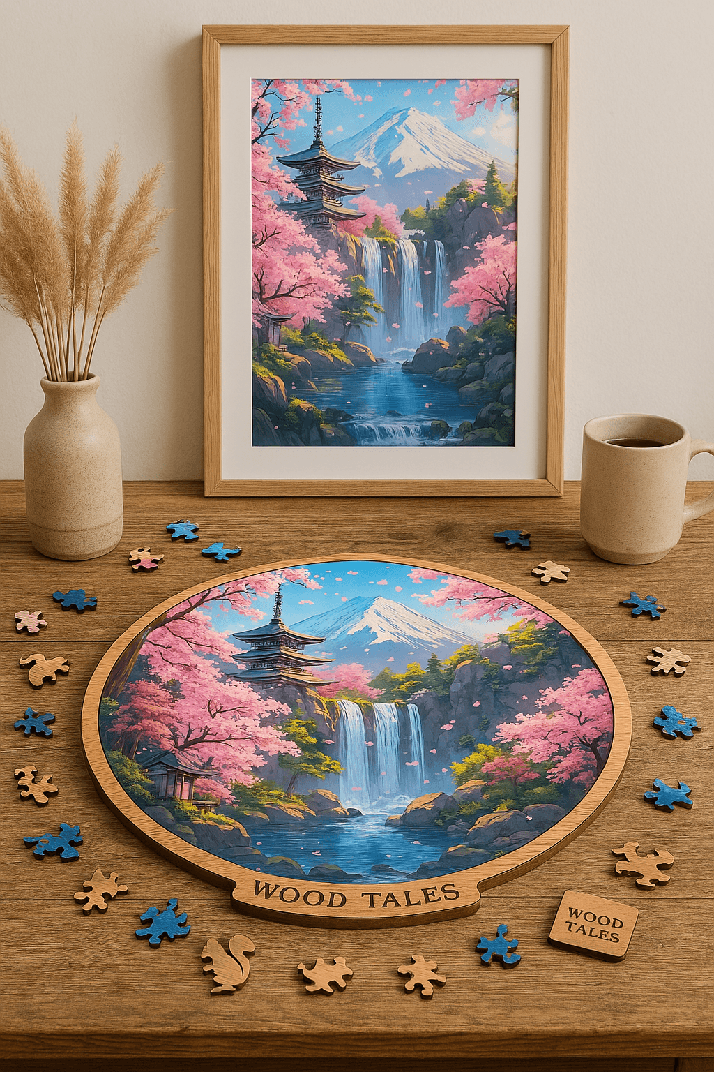 Sakura Düşleri  Zen Bahçesi - Yaklaşık 300 Parça - Ahşap Puzzle