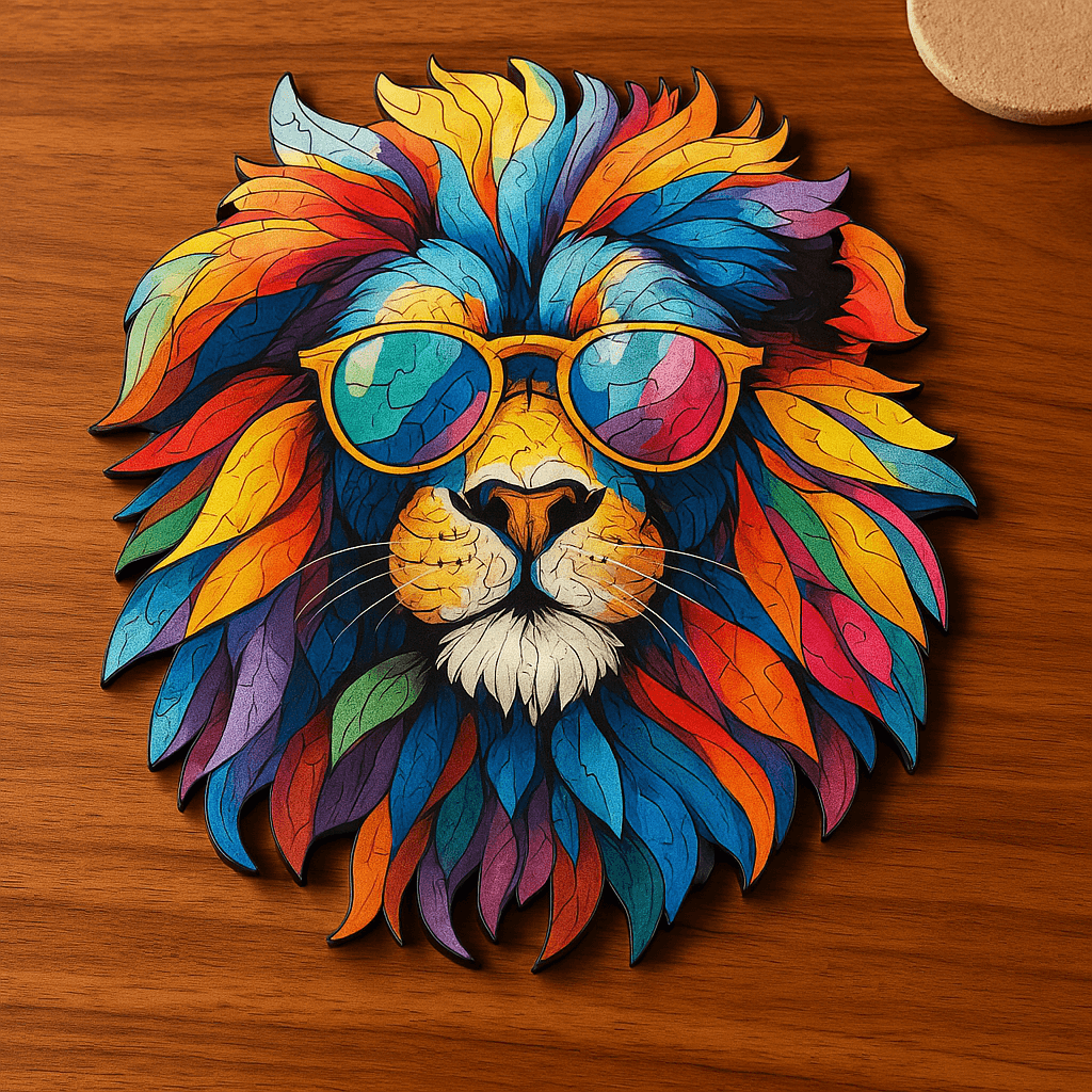 Hayvan Ahşap Puzzle - Yaklaşık 300 Parça - Aslan