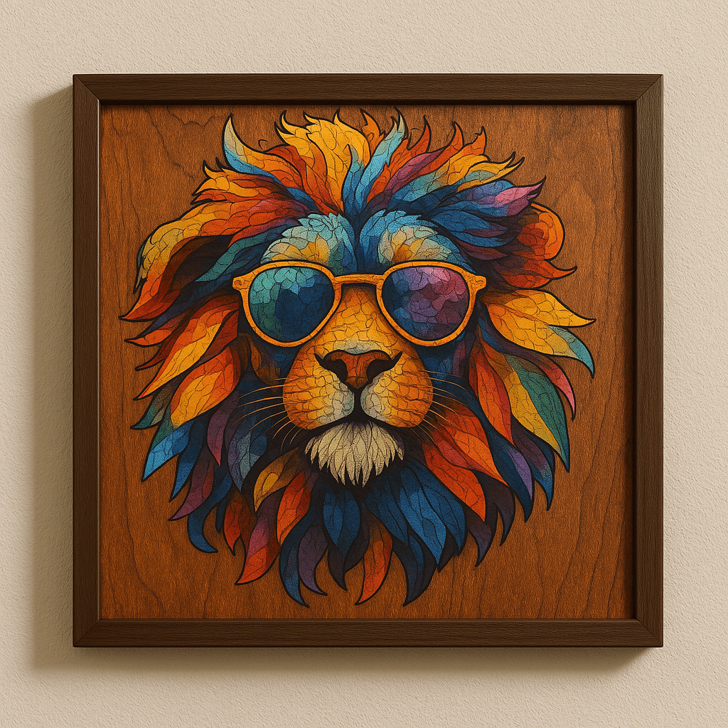 Hayvan Ahşap Puzzle - 300 Parça - Aslan