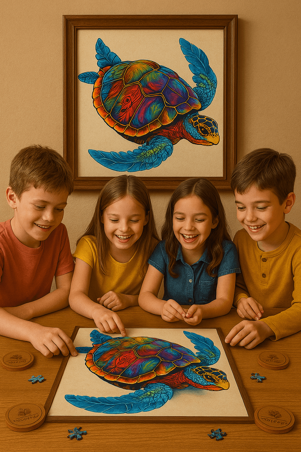 Deniz Kaplumbağası - 300 Parça - Ahşap Puzzle