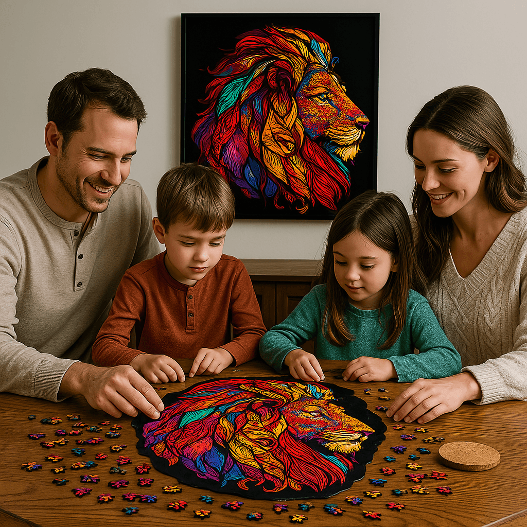 Görkemli Aslan - 300 Parça - Ahşap Puzzle