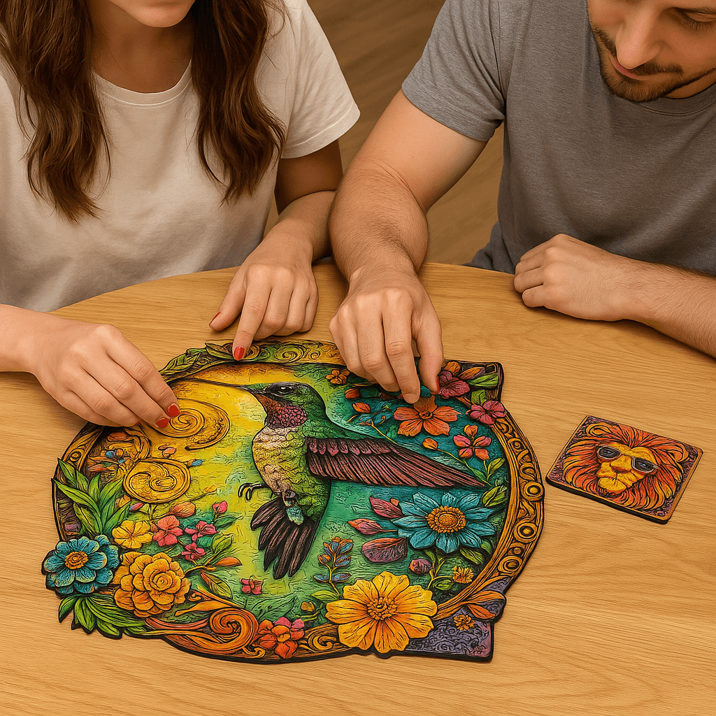 Sinek Kuşunun Çiçek Masalı - Yaklaşık 300 Parça - Ahşap Puzzle