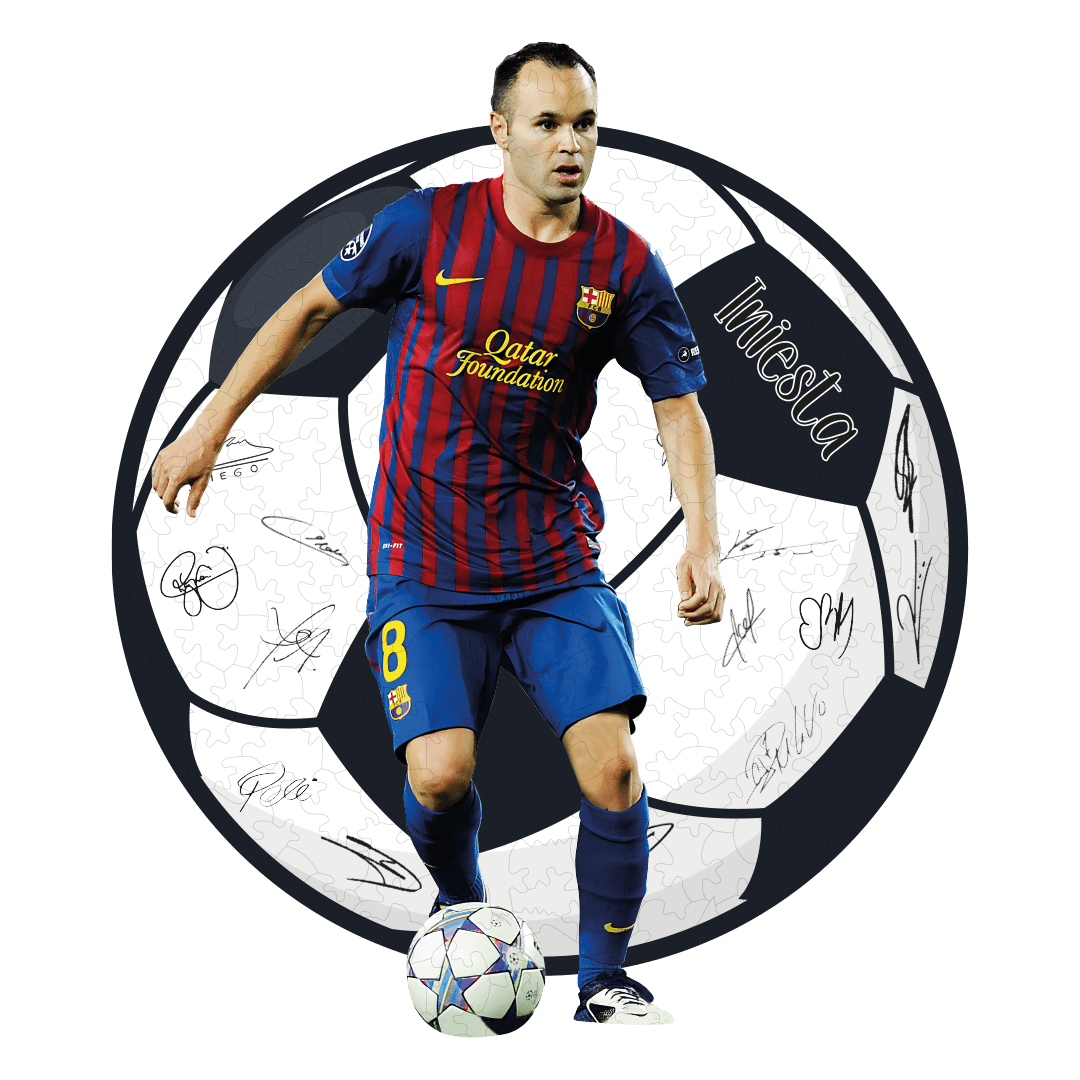 Andrés Iniesta - 300 Parça - Ahşap Puzzle