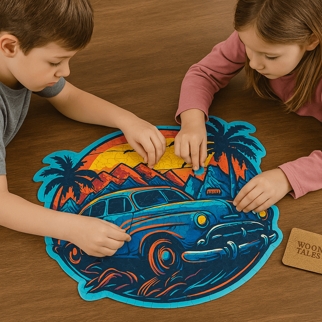 Klasik Araba V3 - 300 Parça - Ahşap Puzzle