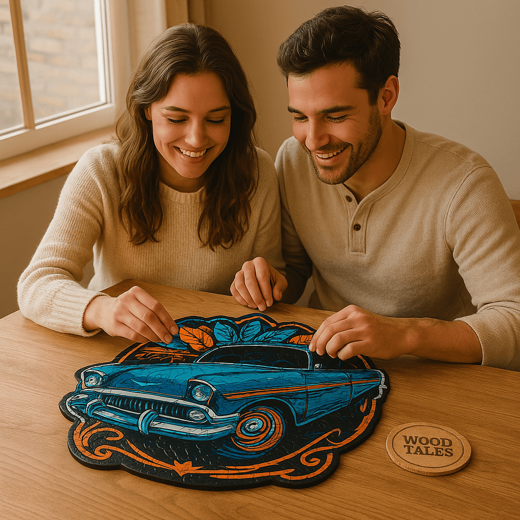 Klasik Araba V2 - 300 Parça - Ahşap Puzzle