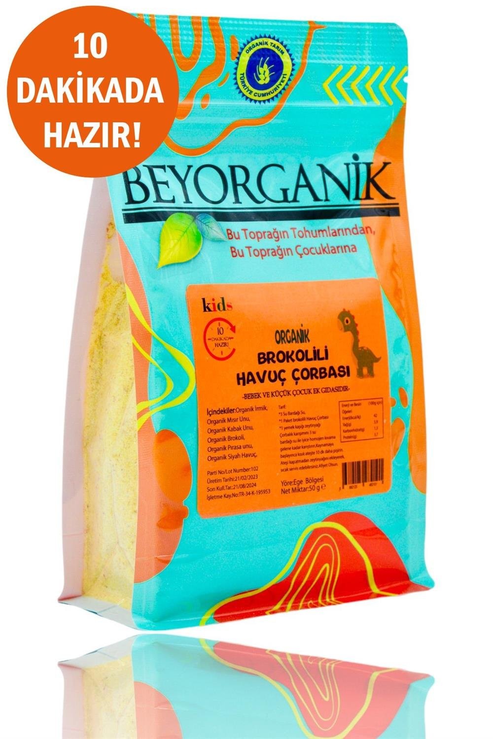 Beyorganik Organik Brokolili Havuç Çorbası 50gr 10 Dakikada Hazır