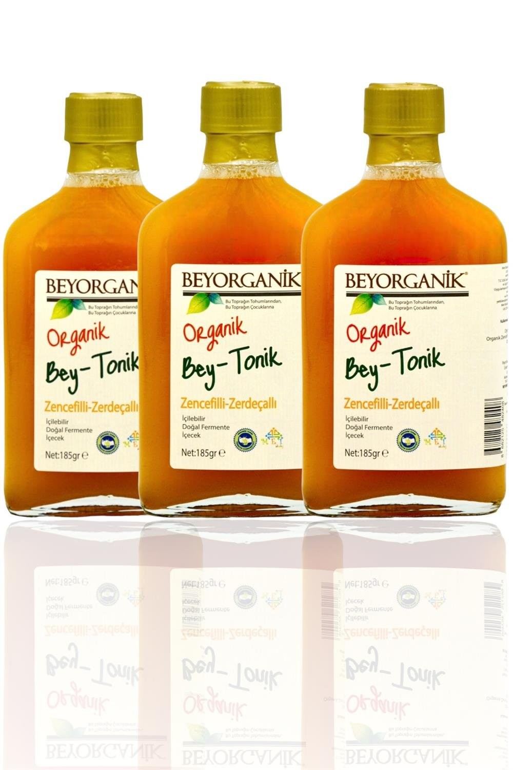 Organik 3'Lü Bey-Tonik Zerdeçallı-Zencefilli 185 gr