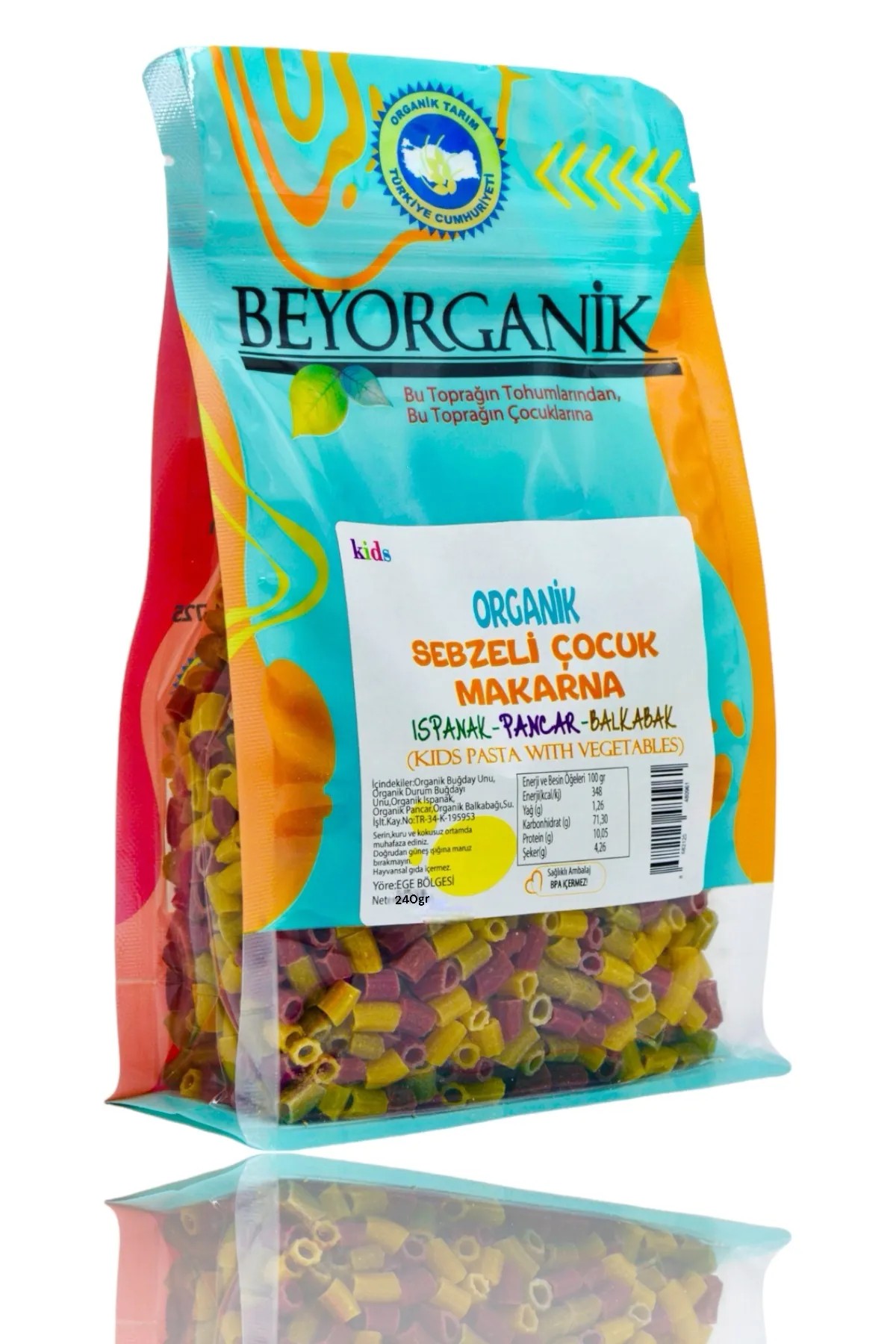 Beyorganik Organik Sebzeli Çocuk Makarna 240 gr