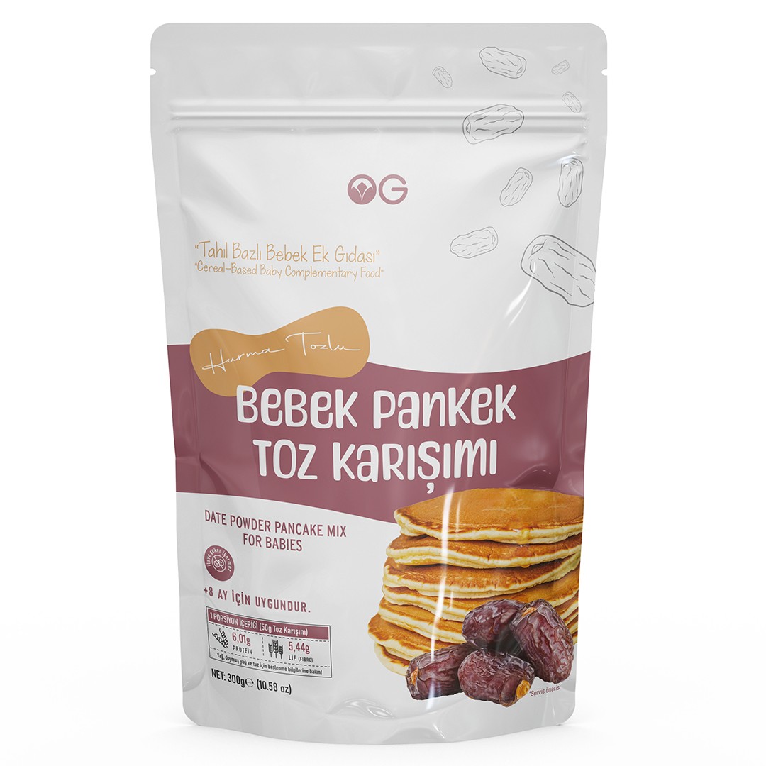 OG Hurma Tozlu Bebek Pankek Toz Karışımı 300 Gr +8 Ay