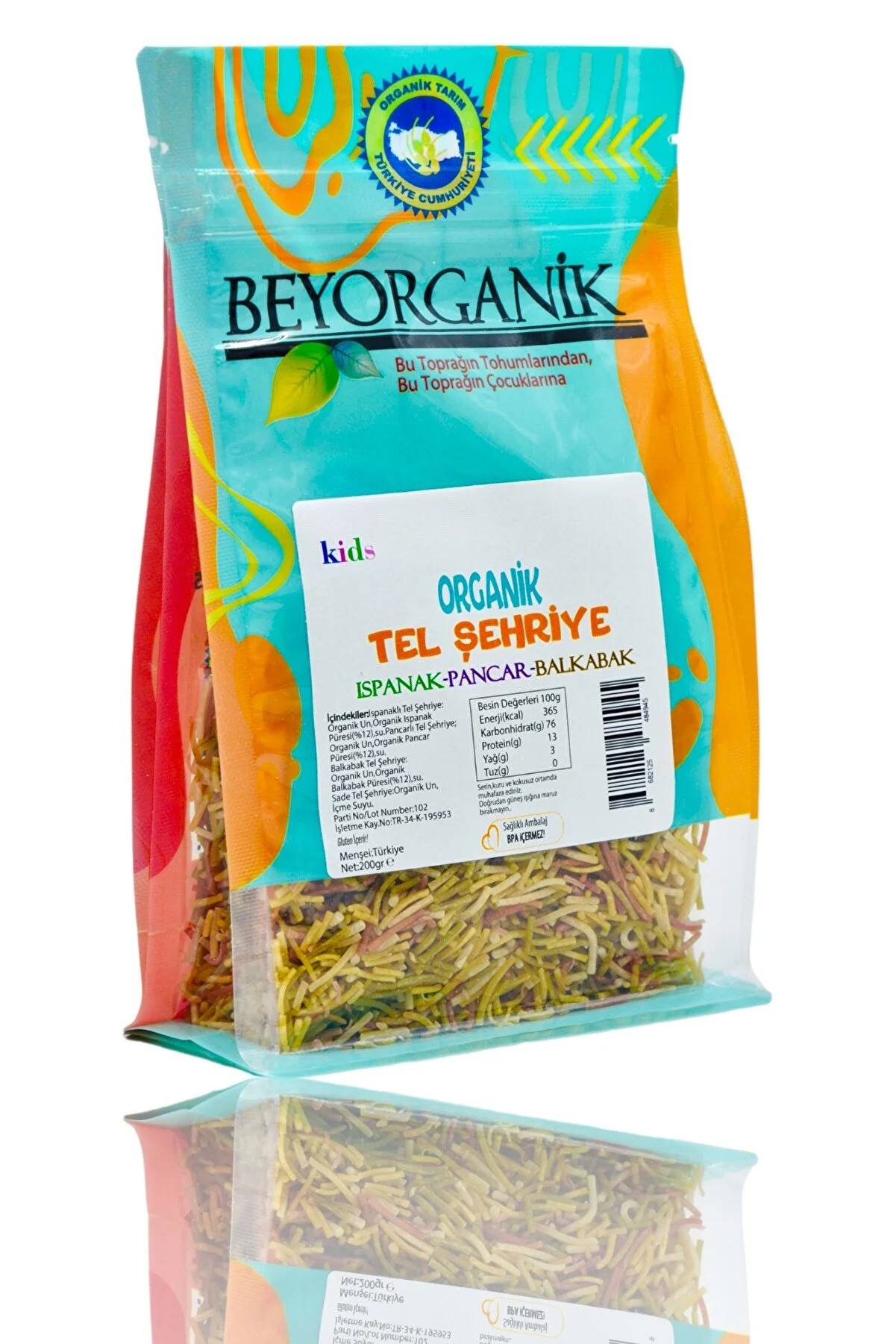 Beyorganik Organik Sebzeli Tel Şehriye 200 gr