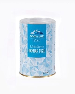 Mayi Tuz Sofrada Öğütme Kaynak Tuzu (Silindir Kutu) 500 Gr