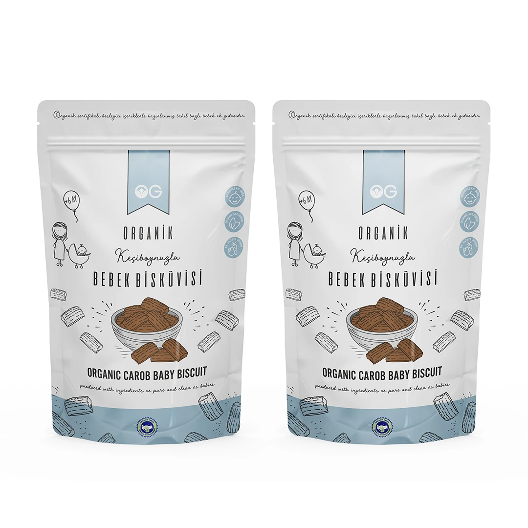 OG 2'li Organik Keçiboynuzlu Bebek Bisküvisi 2x150 Gr +6 Ay