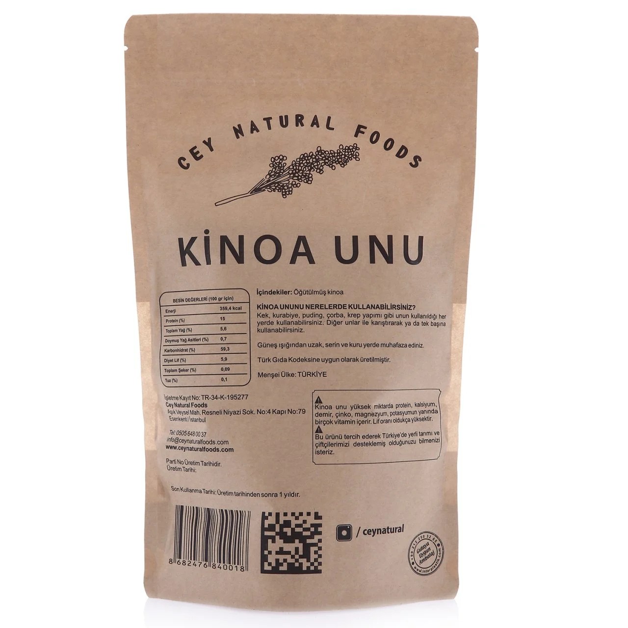 Cey Natural Foods Kinoa Unu 500 gr