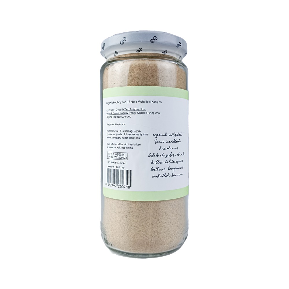 OG Organik Keçiboynuzlu Bebek Muhallebisi Karışımı 320 Gr +8 Ay