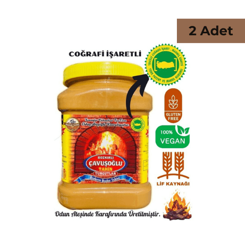 2'li Çifte Kavrulmuş Kepeksiz Bozkır Tahini 930gr