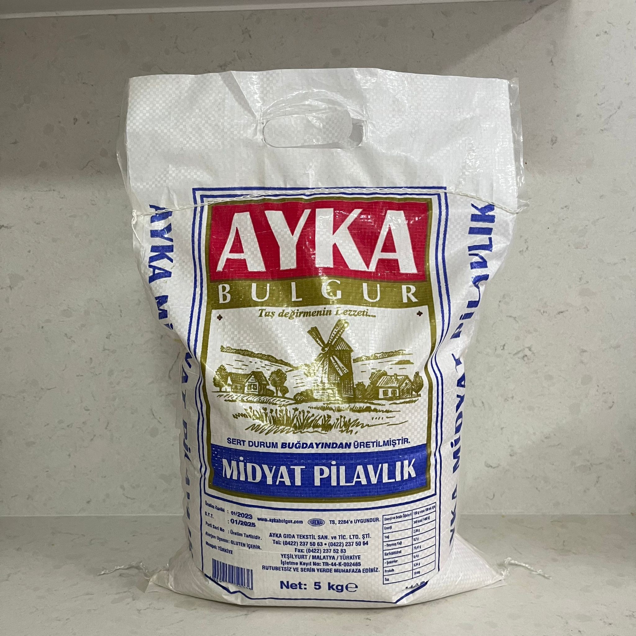 Ayka Midyat (orta) Pilavlık Bulgur 5 Kg Malatya Bulguru