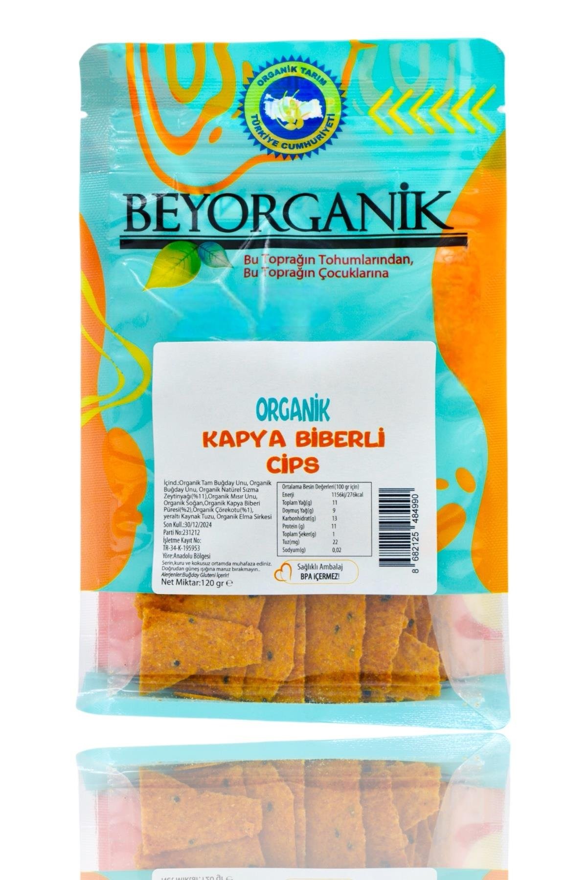 Beyorganik Organik Kapya Biberli Cips 120 gr