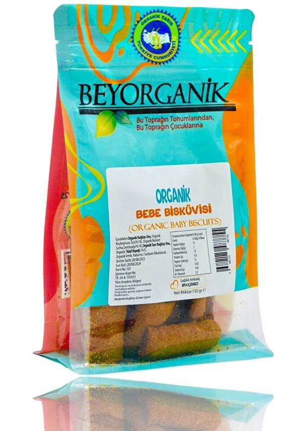 Beyorganik Organik Bebek Bisküvisi 150 gr