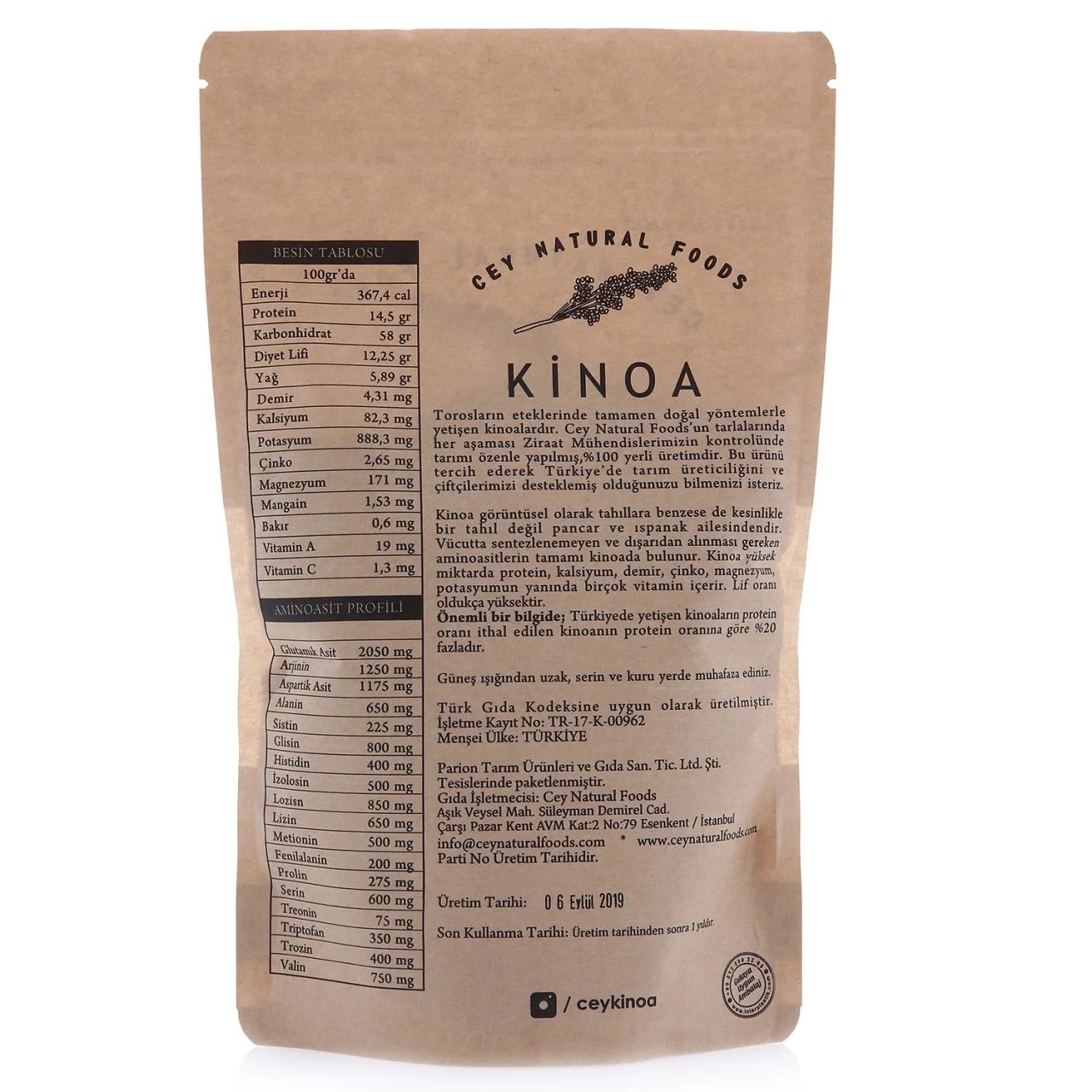 Cey Natural Foods Kinoa 500 gr