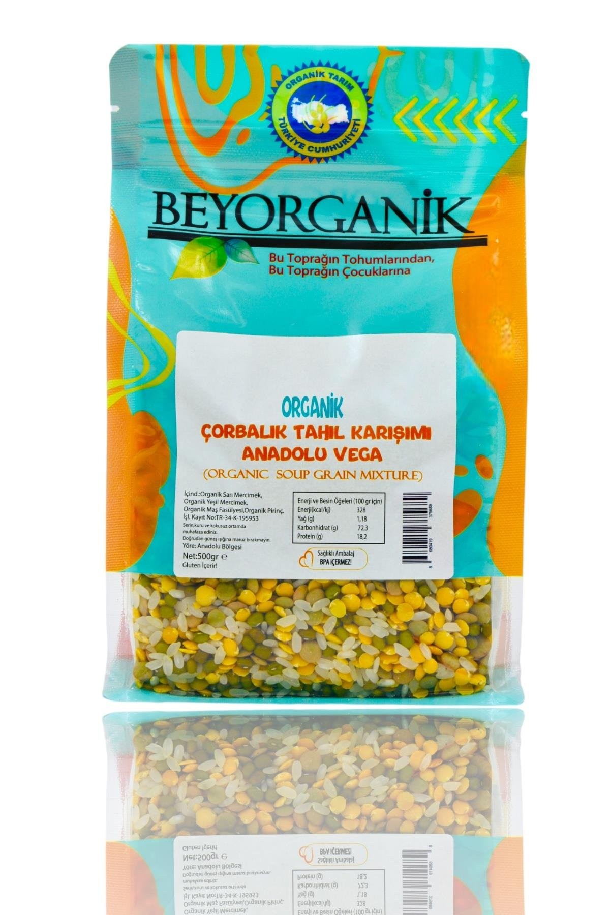 Beyorganik Organik Çorbalık Tahıl Karışımı 500 gr Anadolu Vega