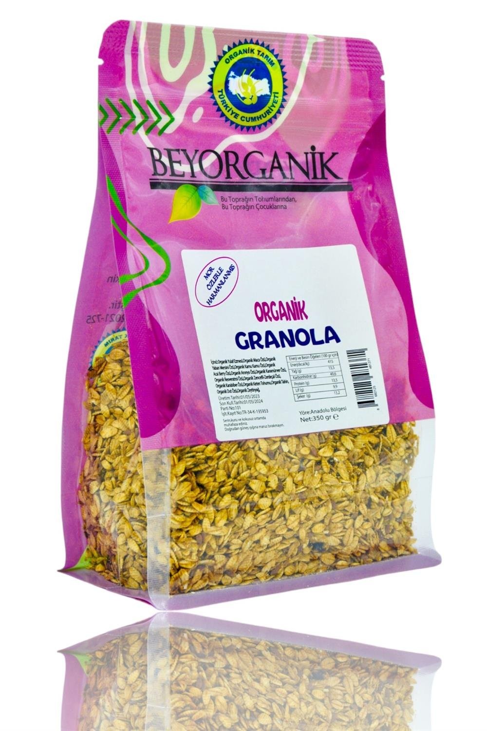 Beyorganik Organik Granola 350gr Mor Özlerle Harmanlanmış